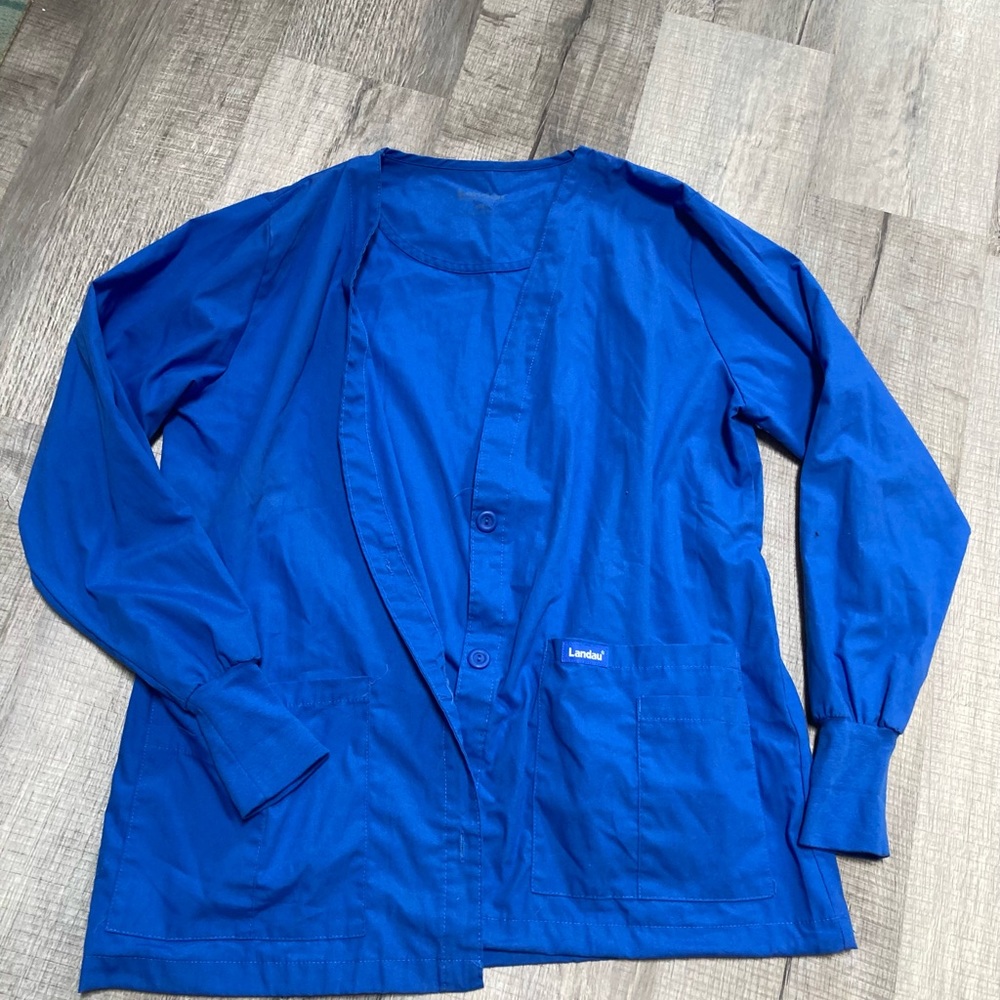 Landau long sleeve scrub coat